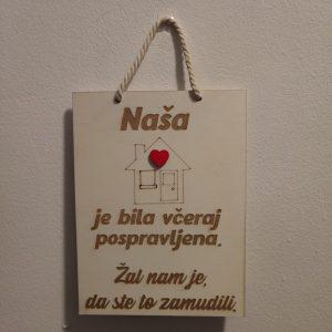 naša hiša pospravljena